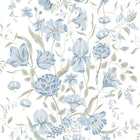 S10162 Karins Bukett Huset I Solen Sky Blue Wallpaper By Sandberg