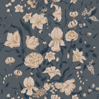 S10163 Karins Bukett Huset I Solen Indigo Wallpaper By Sandberg