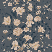 S10163 Karins Bukett Huset I Solen Indigo Wallpaper By Sandberg