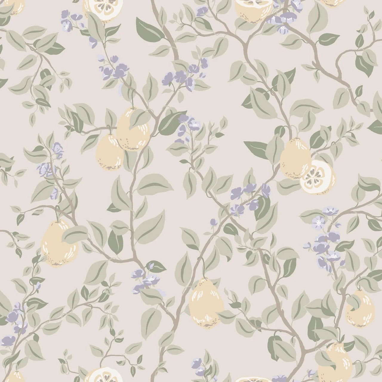 S10169 Kvitten Huset I Solen Lilac Wallpaper By Sandberg