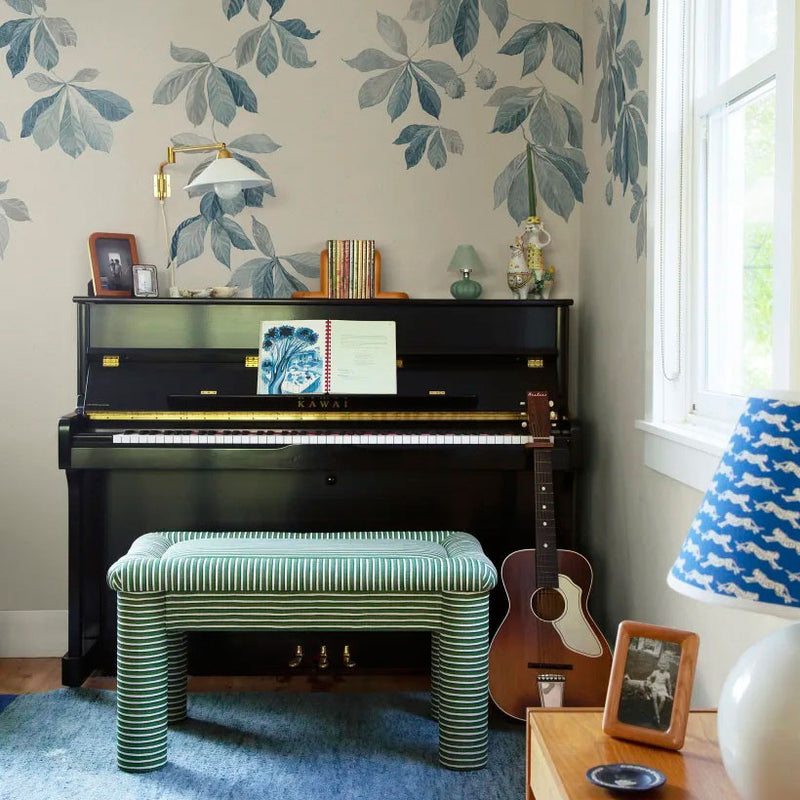 S10172 Kastanjen Huset I Solen Soft Blue Wallpaper By Sandberg