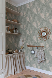 S10180 Sage Green Ava Villa Dalarö II Wallpaper by Sandberg