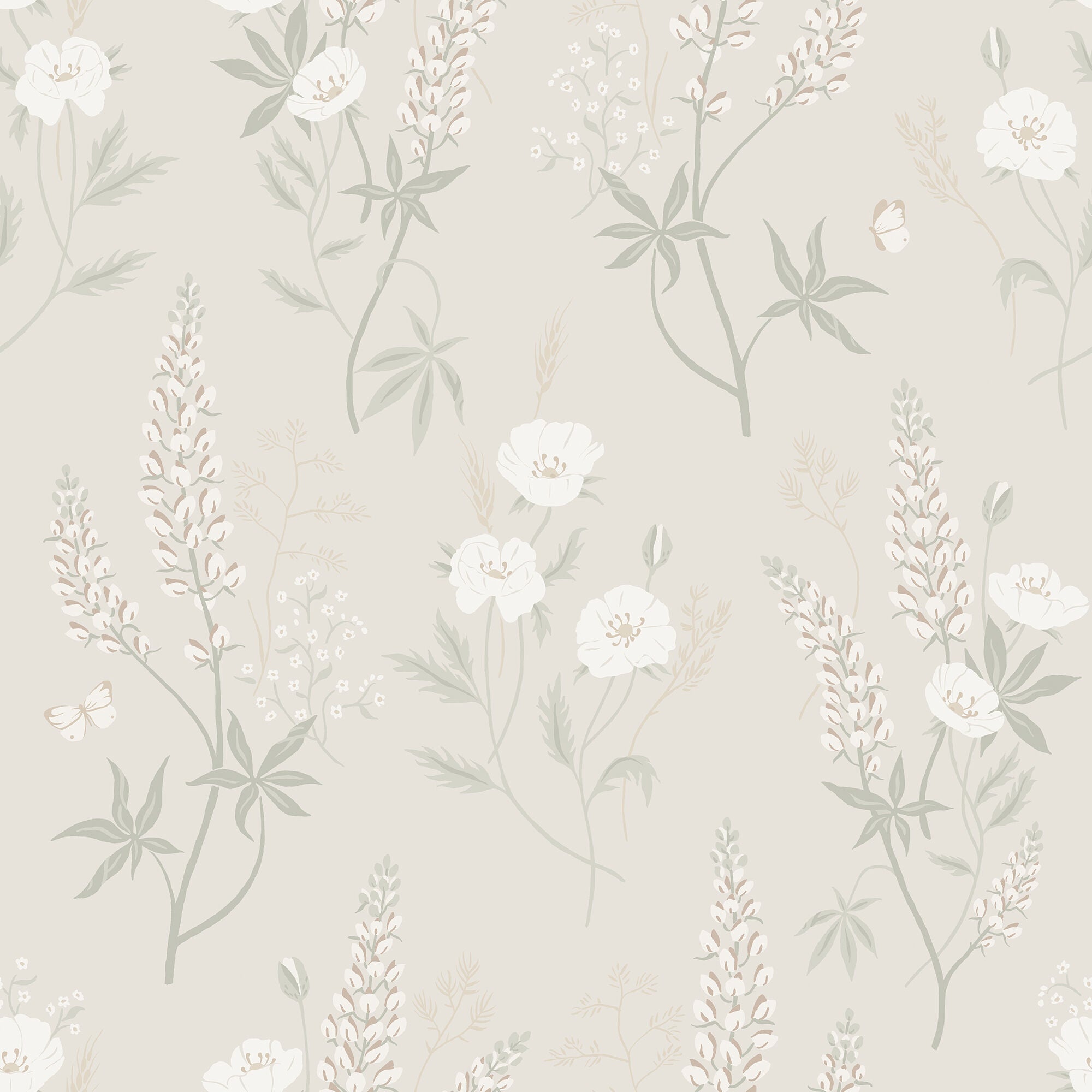 S10184 Linen Emma Villa Dalarö II Wallpaper by Sandberg