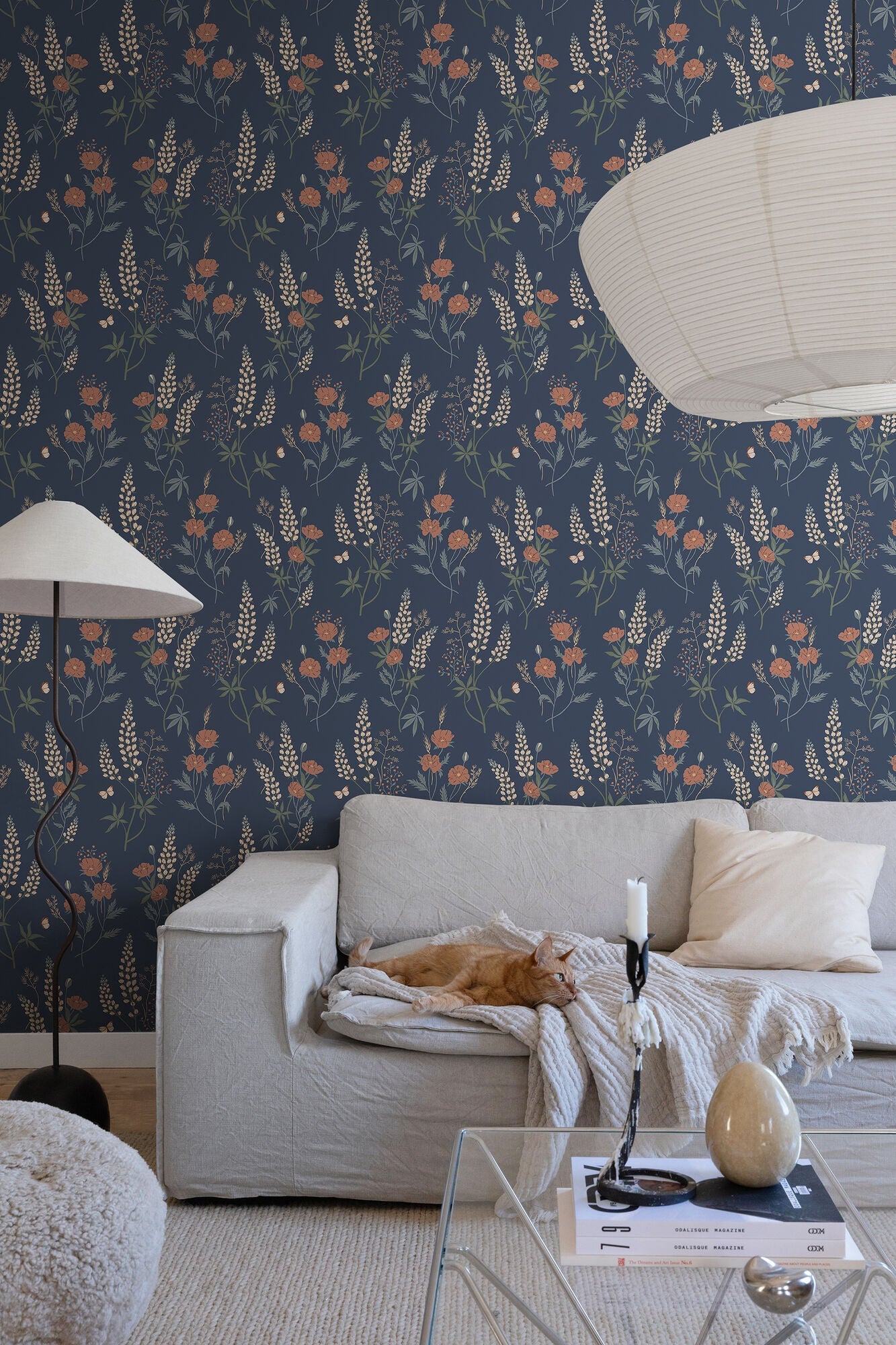 S10185 Classic Blue Emma Villa Dalarö II Wallpaper by Sandberg