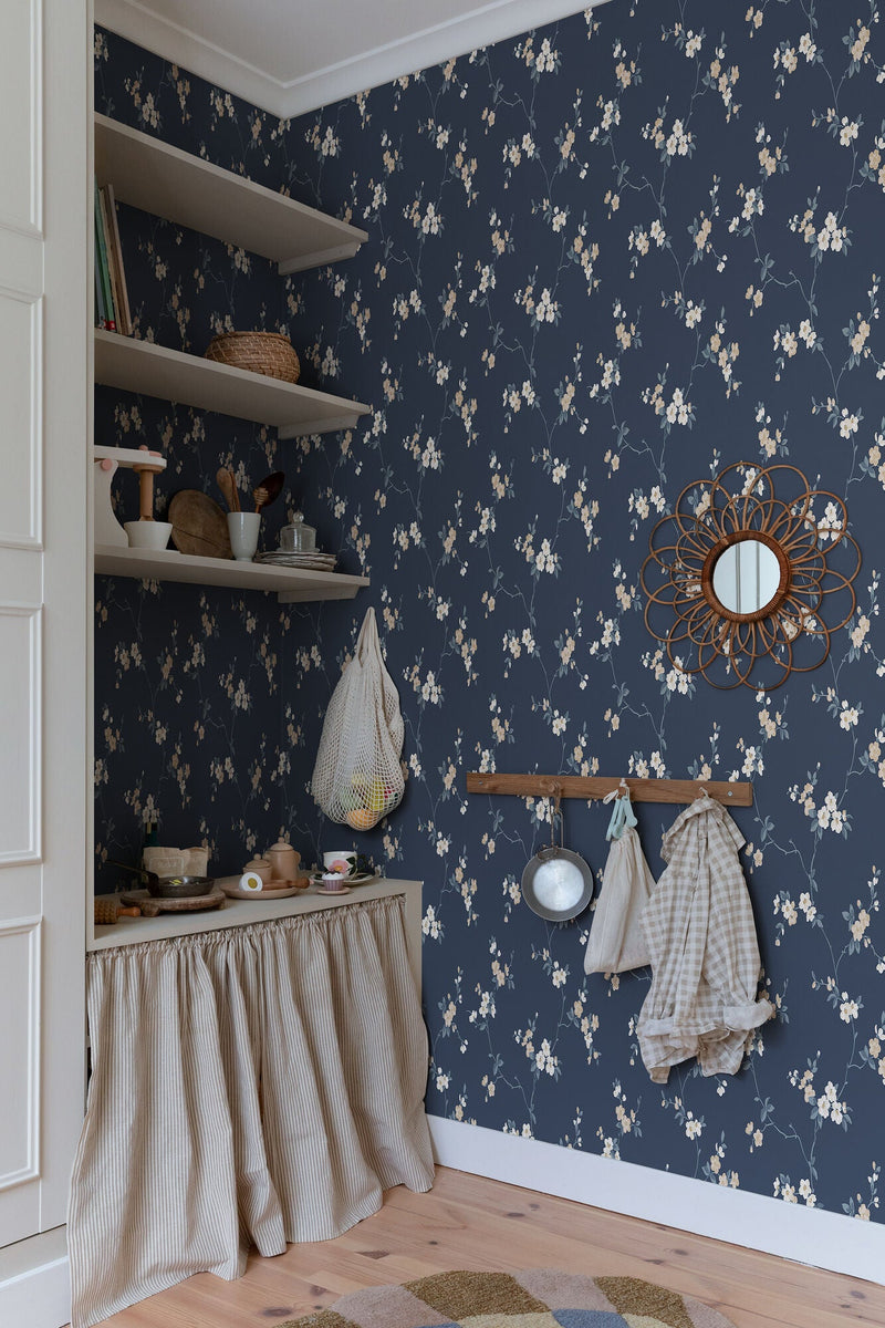 S10189 Classic Blue Engla Villa Dalarö II Wallpaper by Sandberg