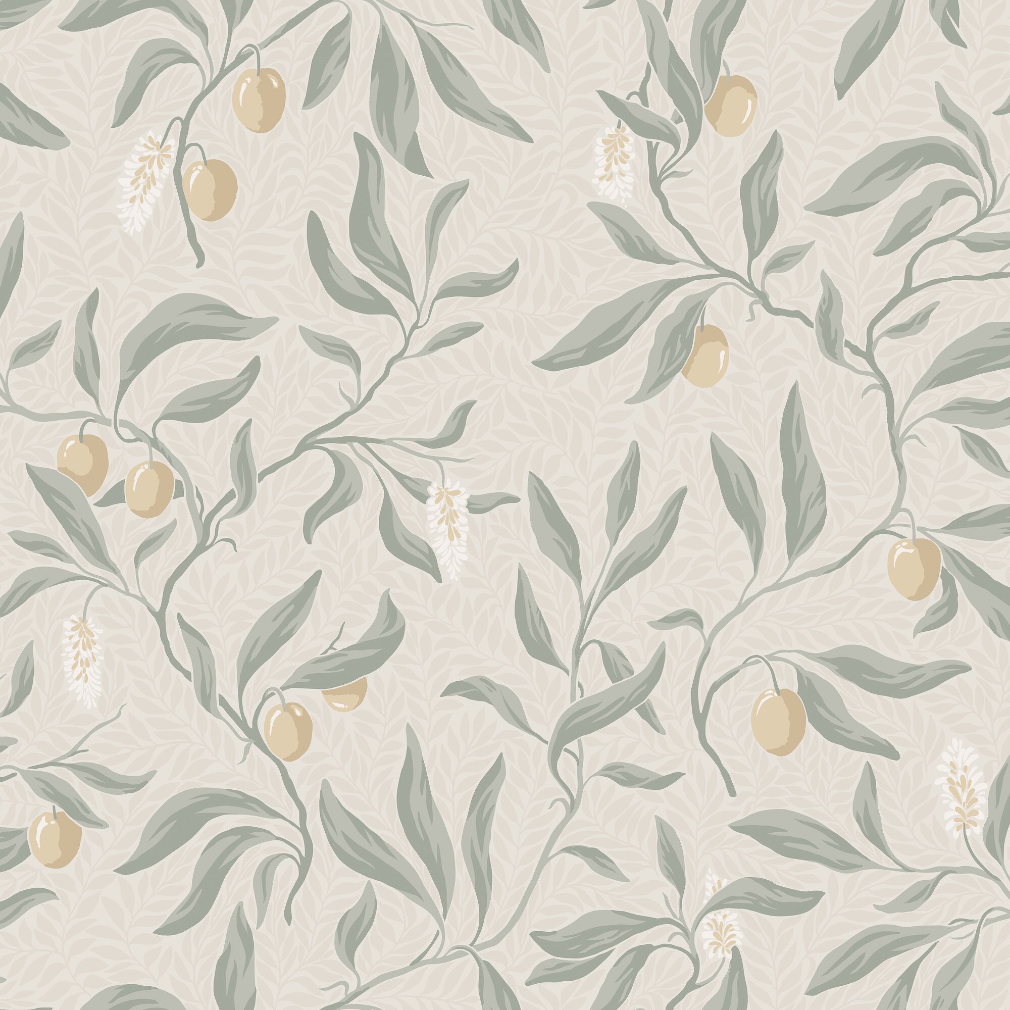 S10191 Sage Green Vinnie Villa Dalarö II Wallpaper by Sandberg