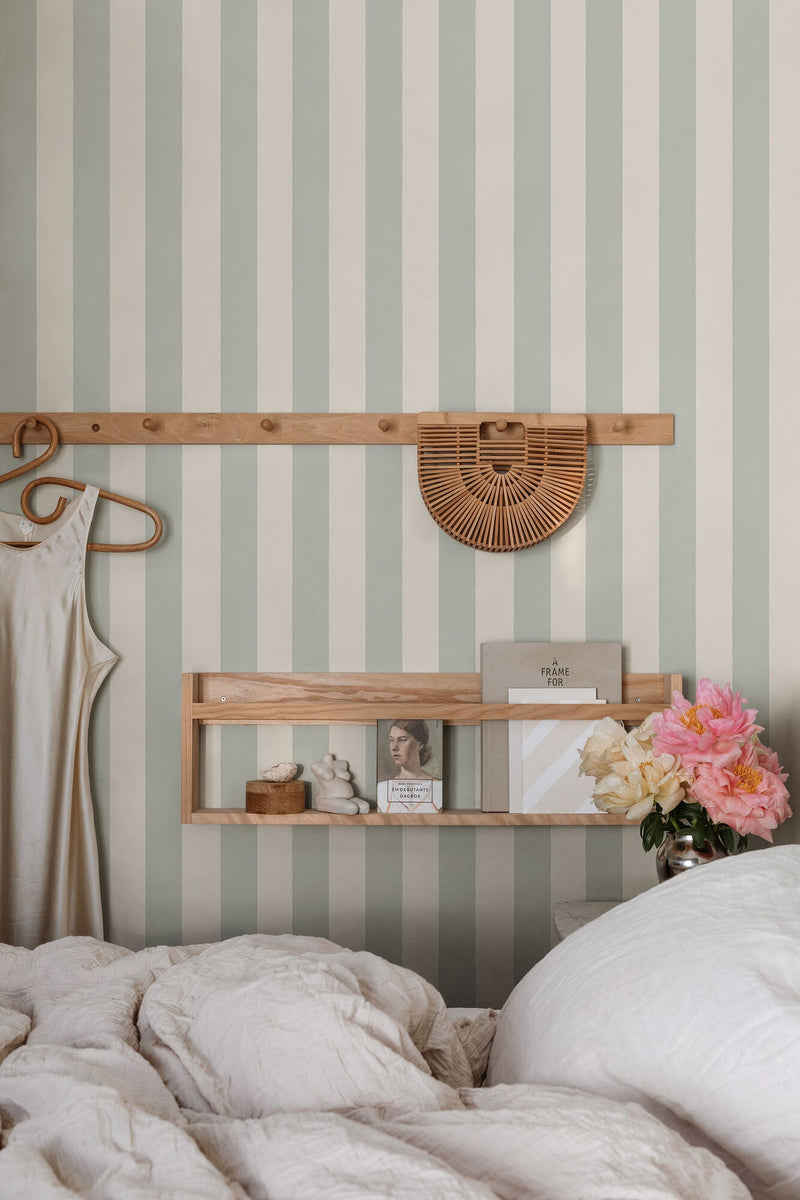 S10199 Sage Green Sam Villa Dalarö II Wallpaper by Sandberg