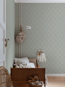 S10201 Sage Green Wilma Villa Dalarö II Wallpaper by Sandberg