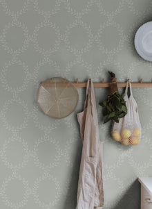 S10201 Sage Green Wilma Villa Dalarö II Wallpaper by Sandberg