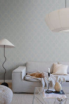 S10202 Misty Blue Wilma Villa Dalarö II Wallpaper by Sandberg
