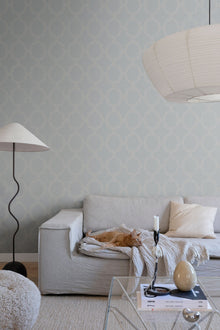 S10202 Misty Blue Wilma Villa Dalarö II Wallpaper by Sandberg
