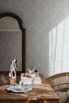 S10202 Misty Blue Wilma Villa Dalarö II Wallpaper by Sandberg