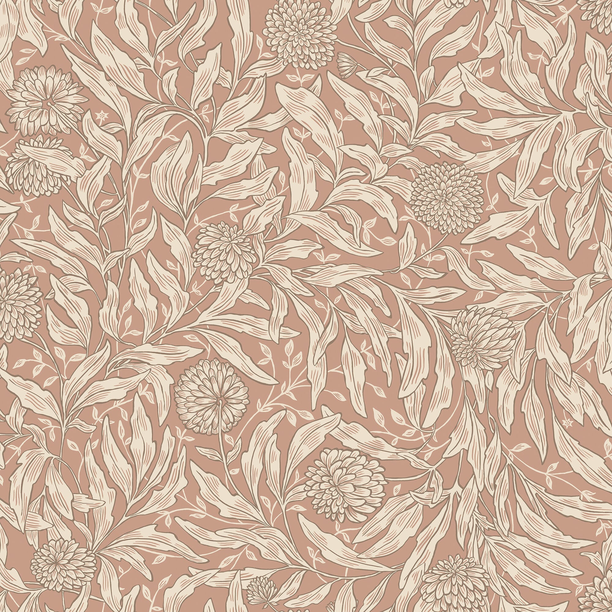S10205 Terracotta Olof Villa Dalarö II Wallpaper by Sandberg