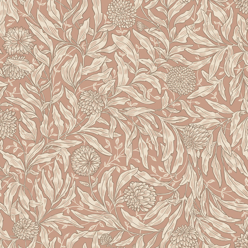 S10205 Terracotta Olof Villa Dalarö II Wallpaper by Sandberg