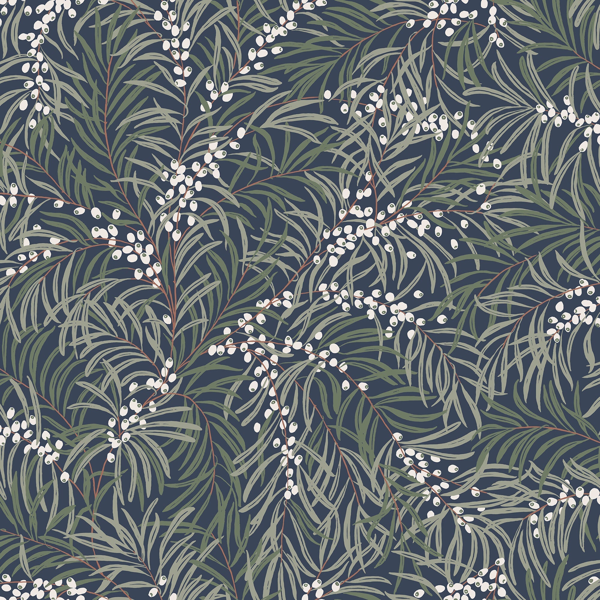 S10208 Classic Blue Idun Villa Dalarö II Wallpaper by Sandberg