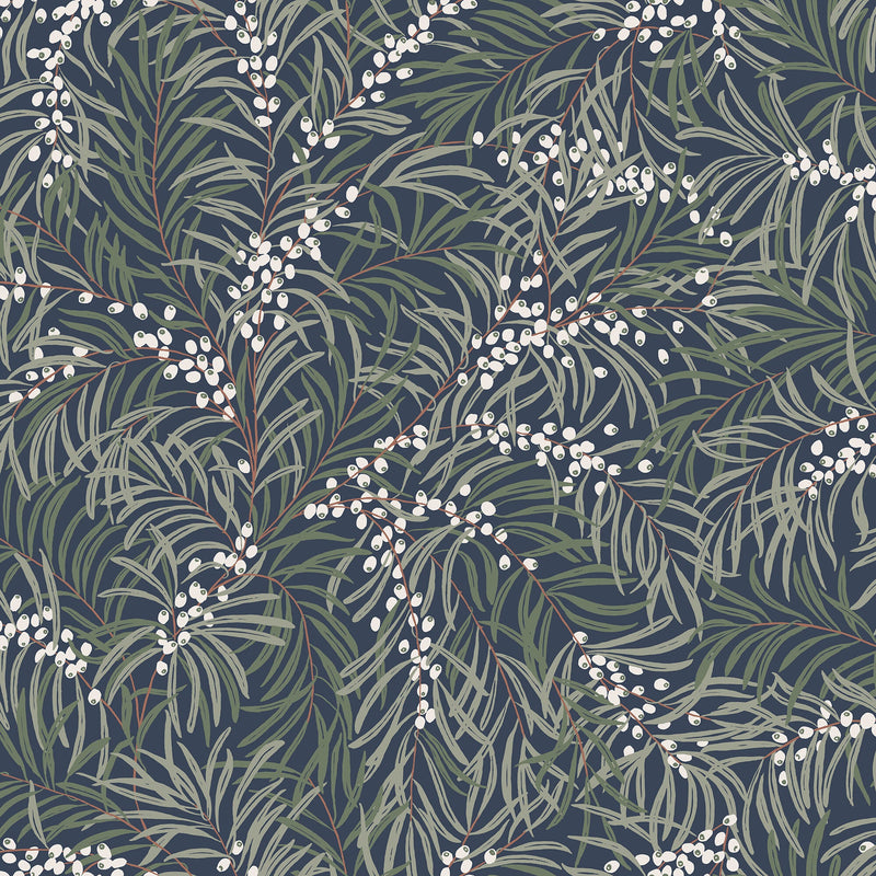 S10208 Classic Blue Idun Villa Dalarö II Wallpaper by Sandberg