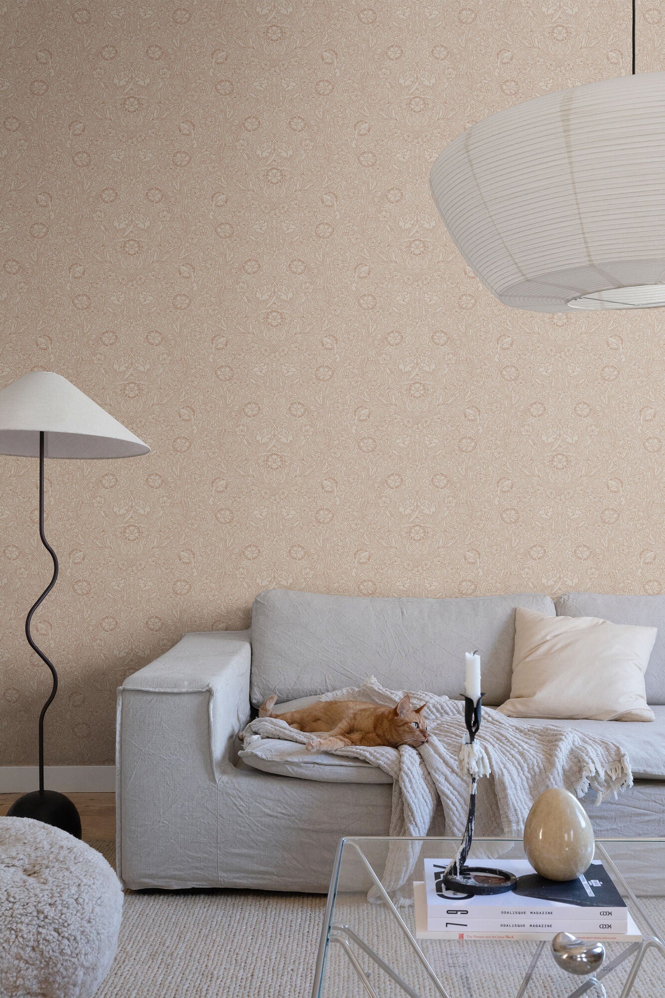 S10211 Terracotta Caroline Villa Dalarö II Wallpaper by Sandberg