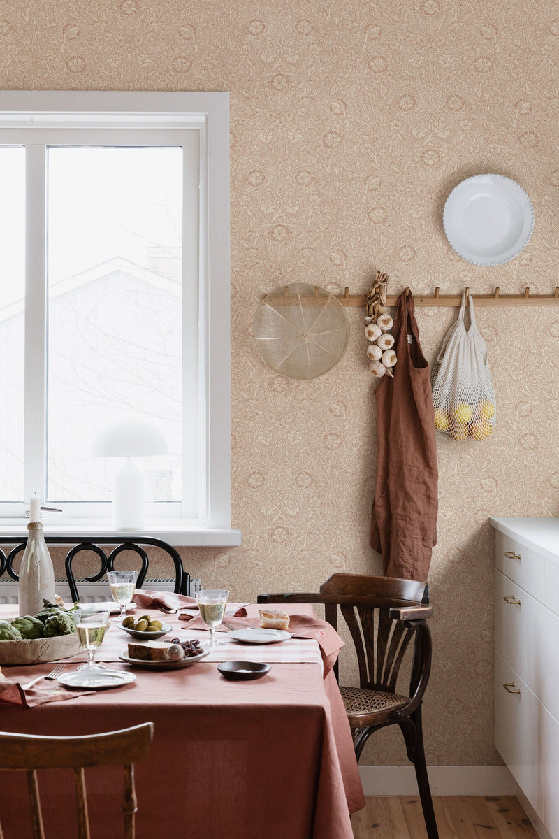 S10211 Terracotta Caroline Villa Dalarö II Wallpaper by Sandberg
