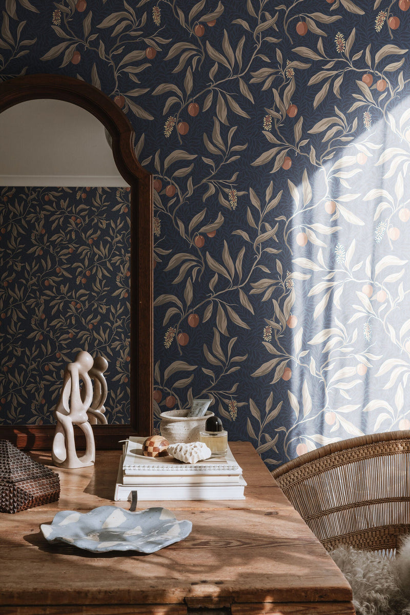 S10224 Classic Blue Vinnie Villa Dalarö II Wallpaper by Sandberg