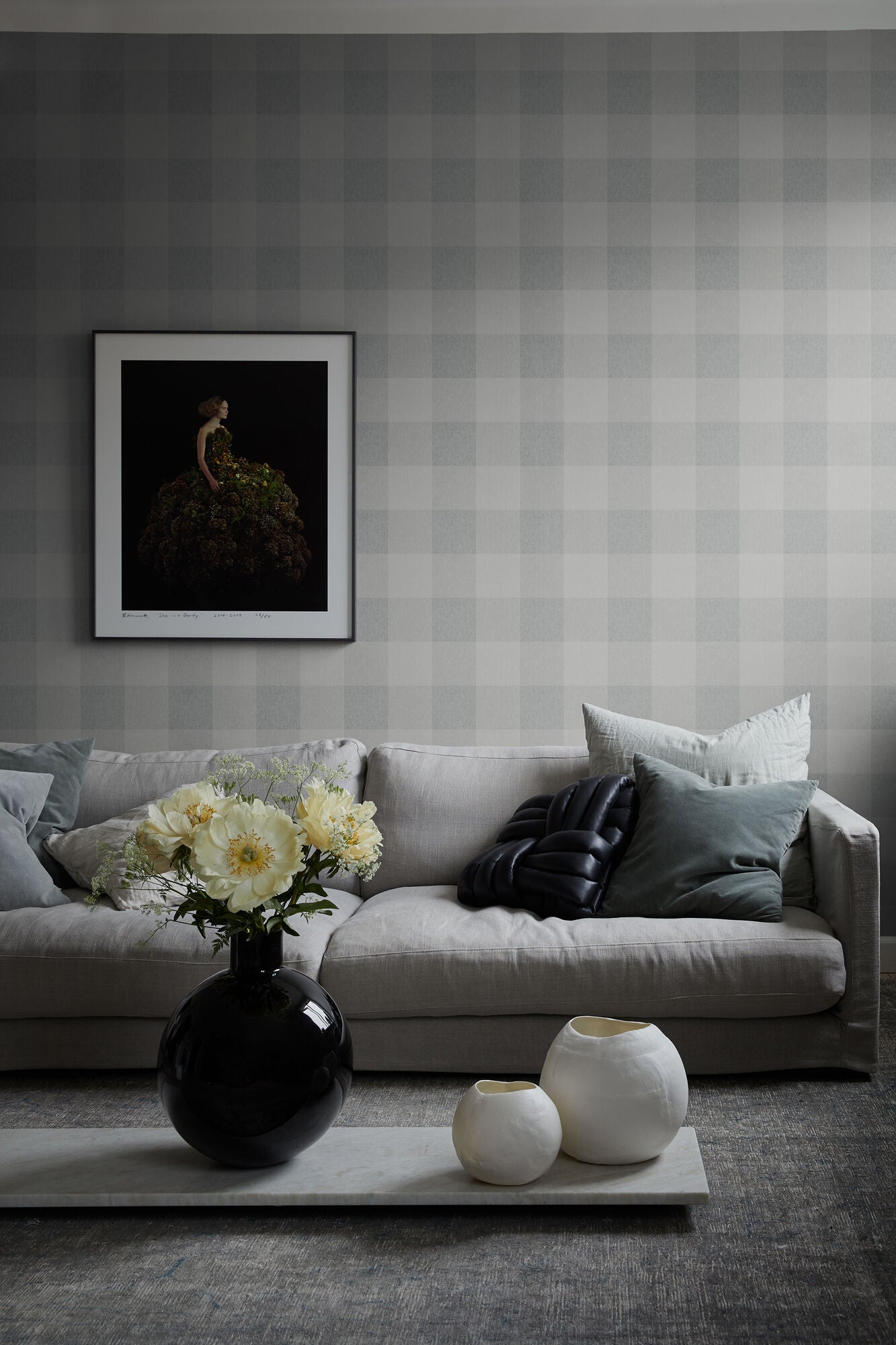 S10229 Misty Blue Lykke Villa Dalarö II Wallpaper by Sandberg