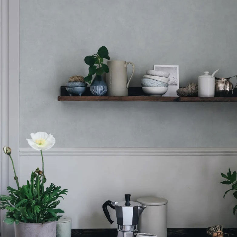 S10295 Kalk Essentials Misty Blue Wallpaper By Sandberg