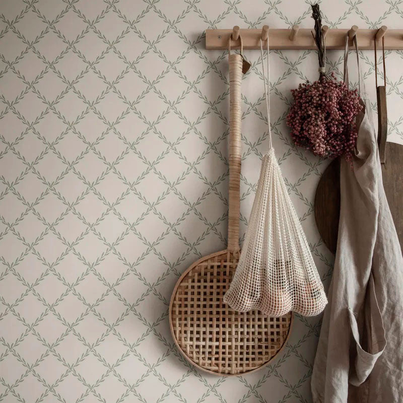 S10304 Trellis Essentials Forest Green Wallpaper By Sandberg