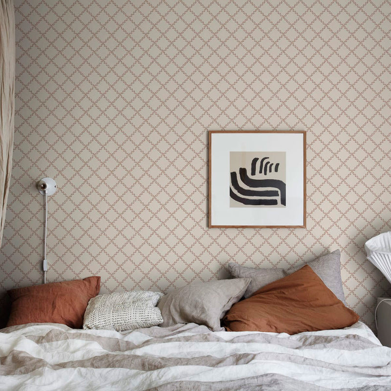 S10305 Trellis Essentials Terracotta Wallpaper By Sandberg