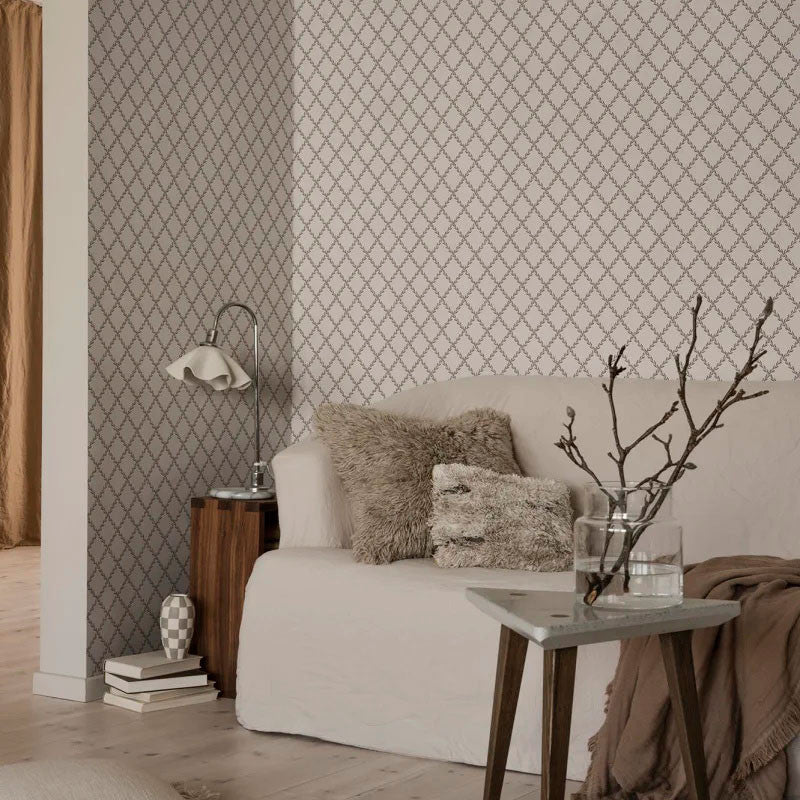 S10306 Trellis Essentials Graphite Wallpaper By Sandberg