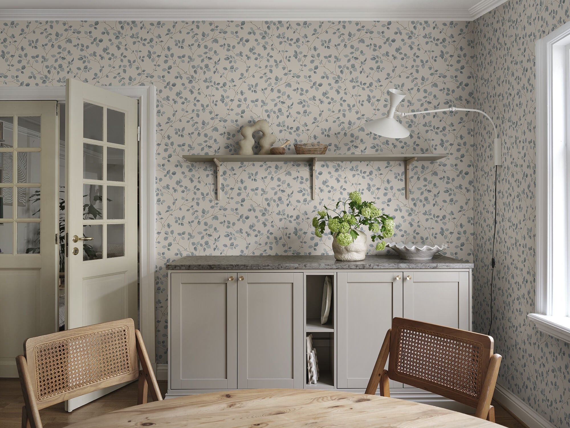 S10323 Misty Blue Bokskog Mons Klint Wallpaper by Sandberg