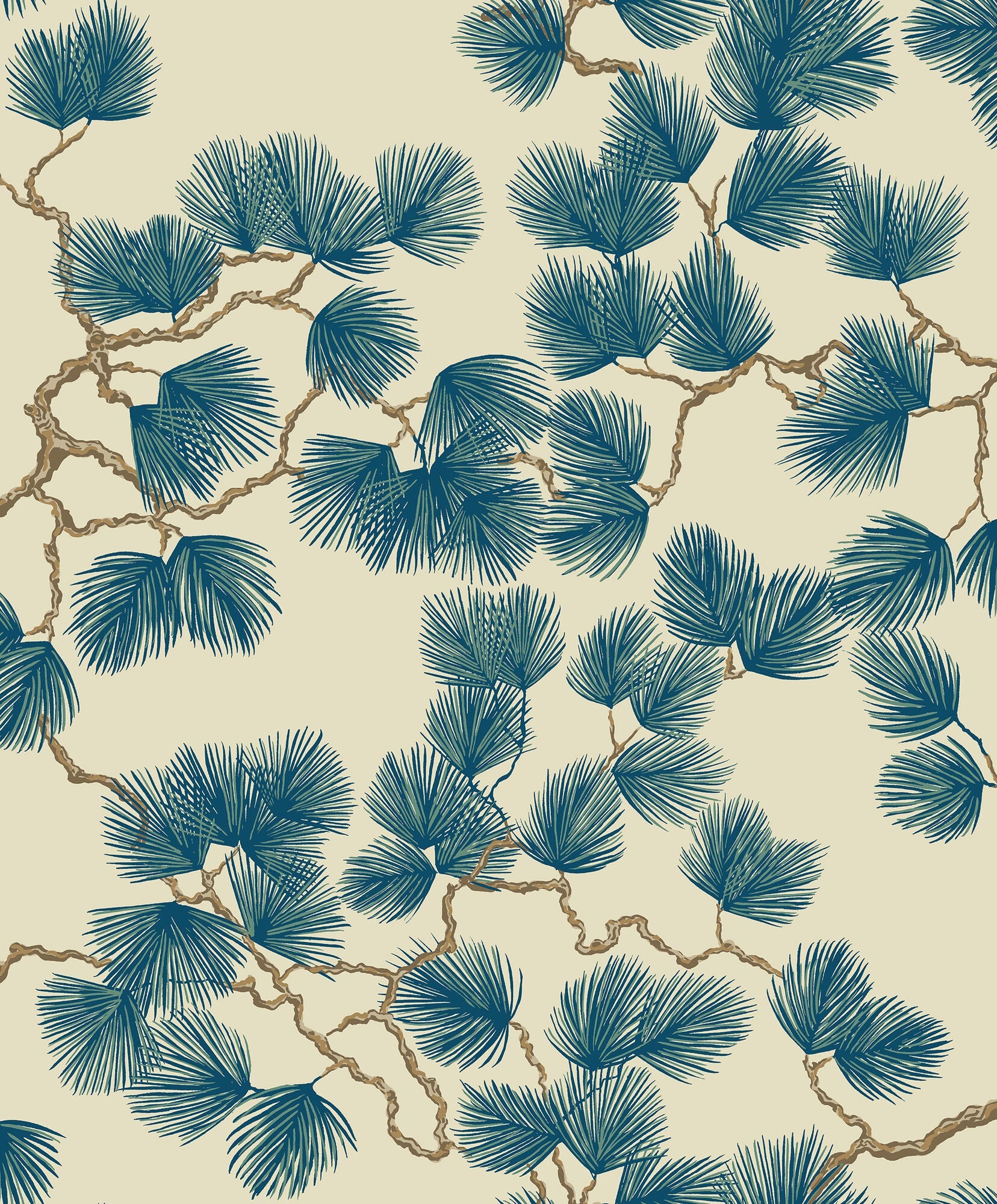 S10327 Blue Pine Mons Klint Wallpaper by Sandberg