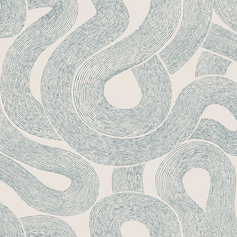 S10330 Indigo Blue Zen Mons Klint Wallpaper by Sandberg