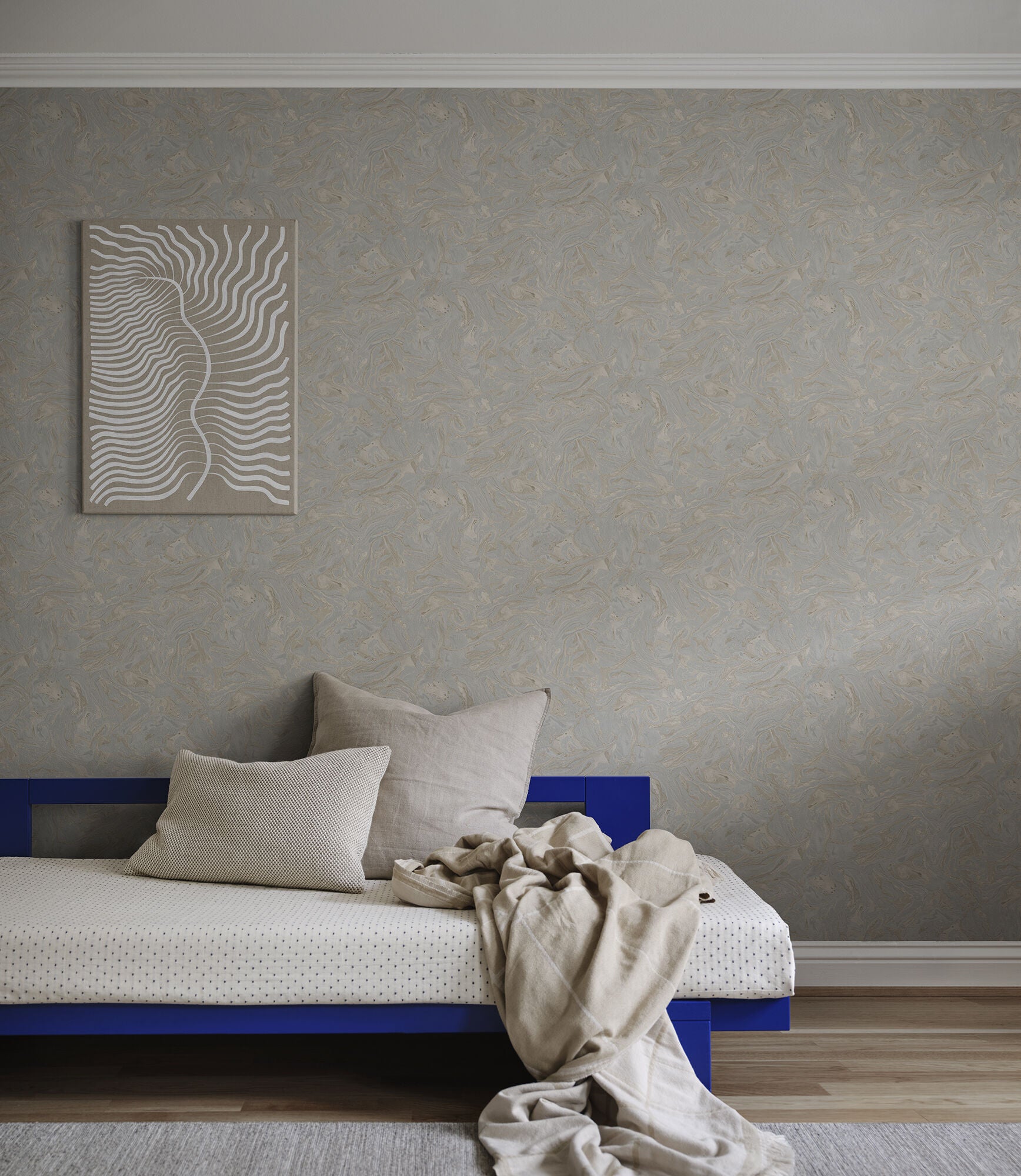 S10333 Misty Blue Marion Mons Klint Wallpaper by Sandberg