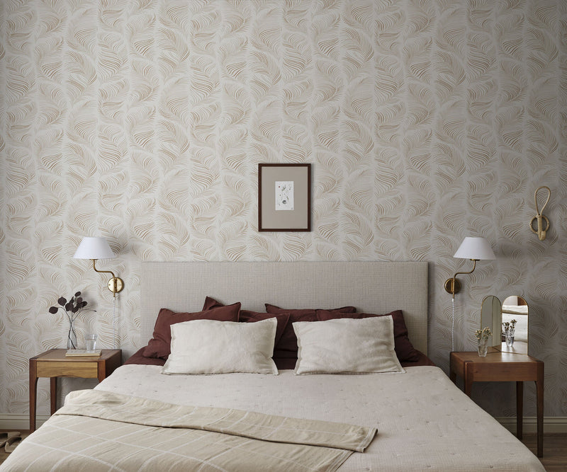 S10337 Beige Grace Mons Klint Wallpaper by Sandberg