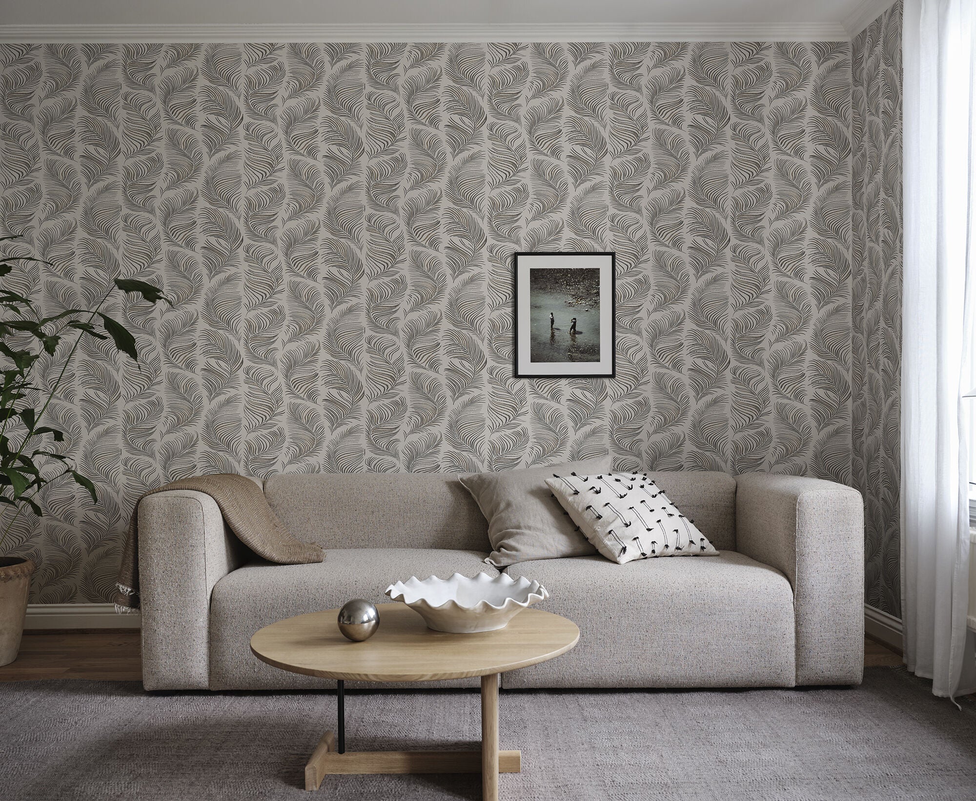 S10338 Graphite Grace Mons Klint Wallpaper by Sandberg