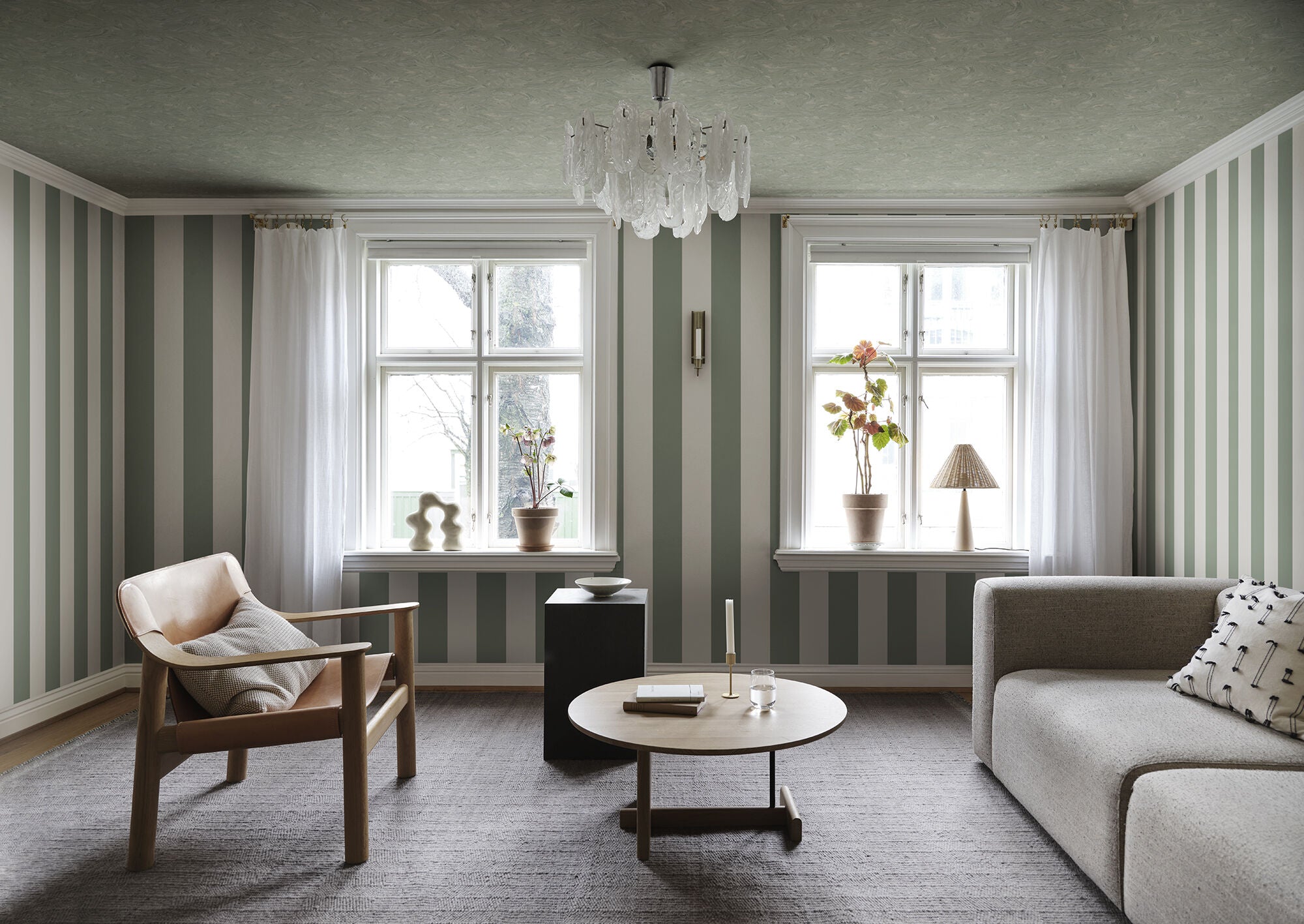 S10341 Forest Green Magnus Mons Klint Wallpaper by Sandberg
