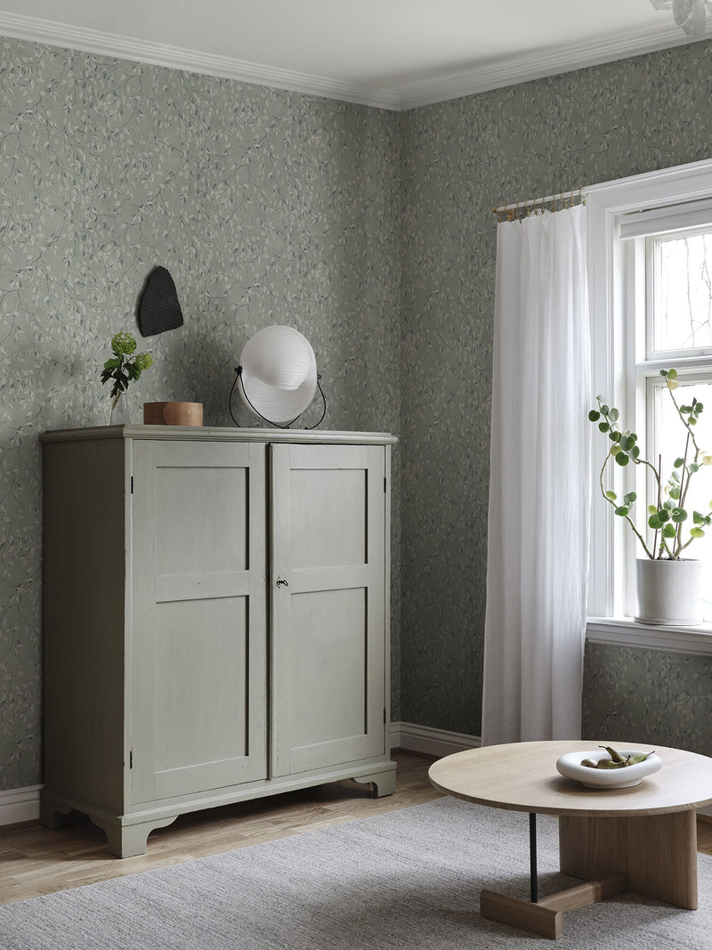 S10345 Forest Green Lise Mons Klint Wallpaper by Sandberg