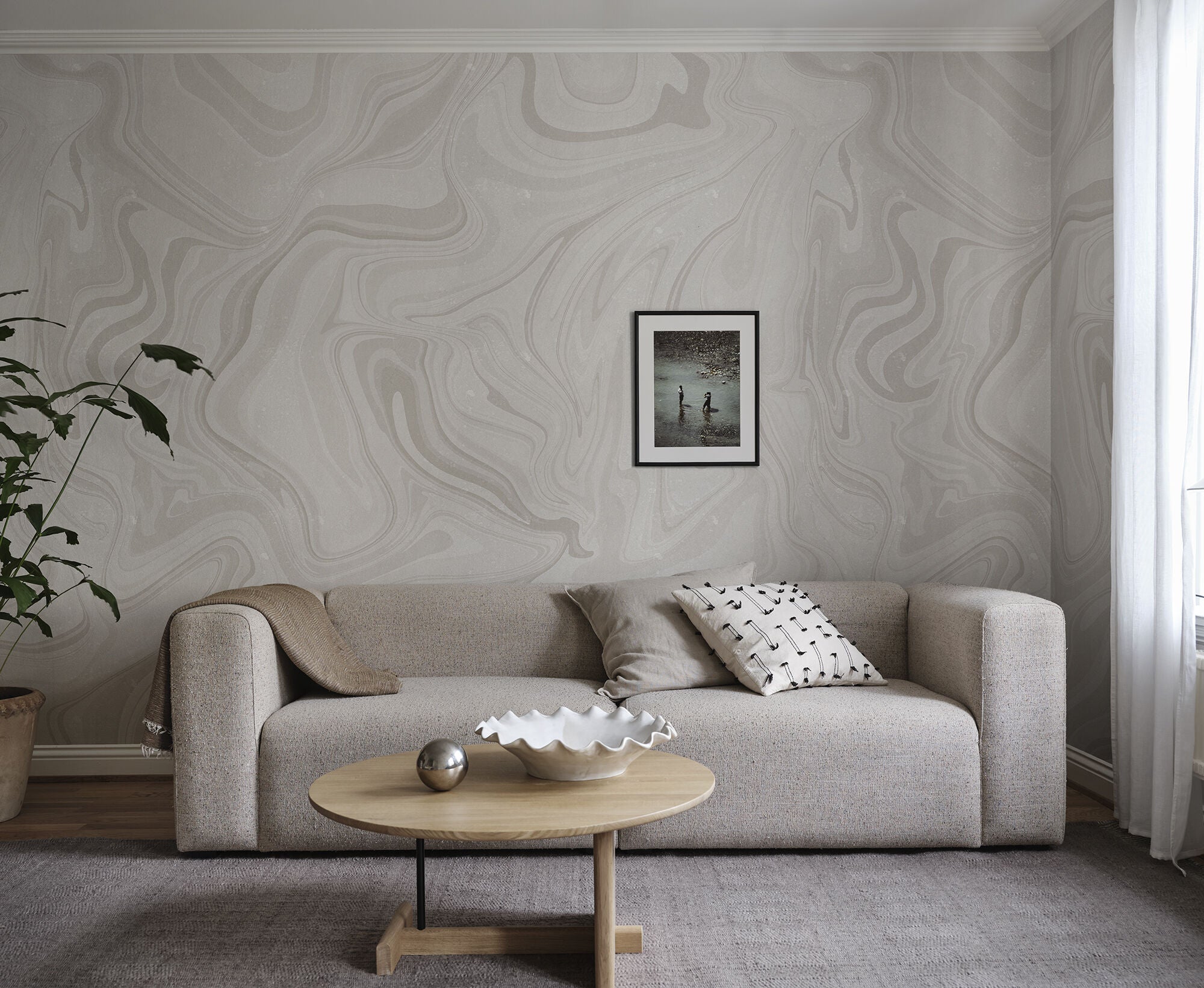 S10349 Gray Klint Mons Klint Mural by Sandberg