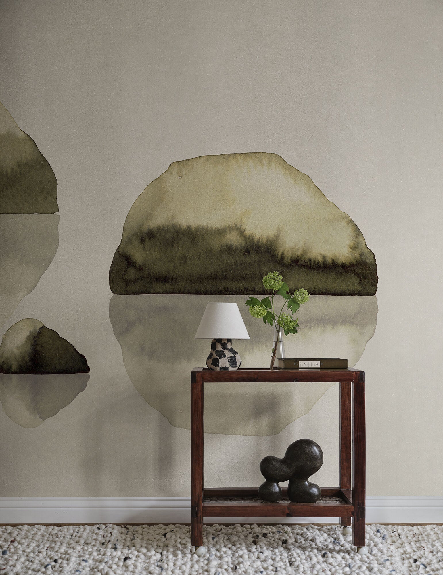 S10351 Olive Green Spegel Mons Klint Mural by Sandberg