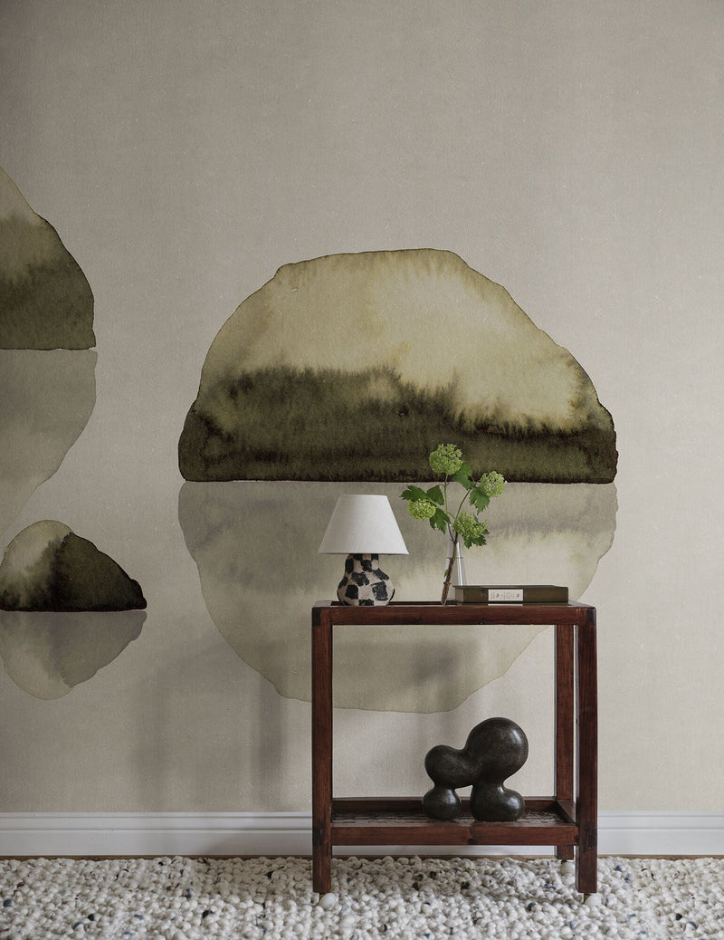 S10351 Olive Green Spegel Mons Klint Mural by Sandberg