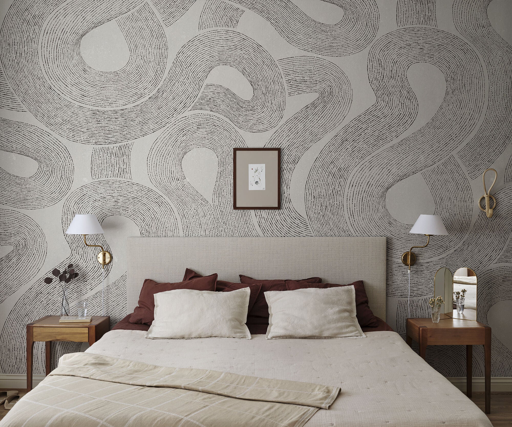 S10357 Graphite Zen Mural Mons Klint Mural by Sandberg