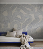S10359 Indigo Blue Zen Mural Mons Klint Mural by Sandberg