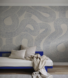 S10359 Indigo Blue Zen Mural Mons Klint Mural by Sandberg