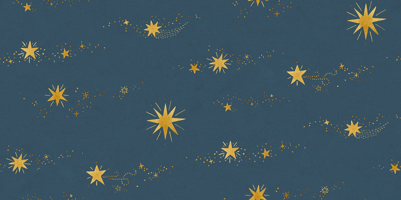 S10379 Midnight Blue Gillis Tidlösa Mural by Sandberg