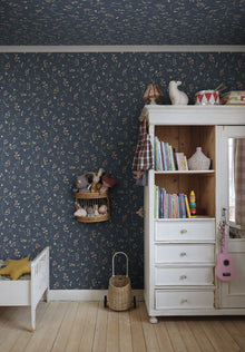 S10385 Classic Blue Sanna Tidlösa Wallpaper by Sandberg