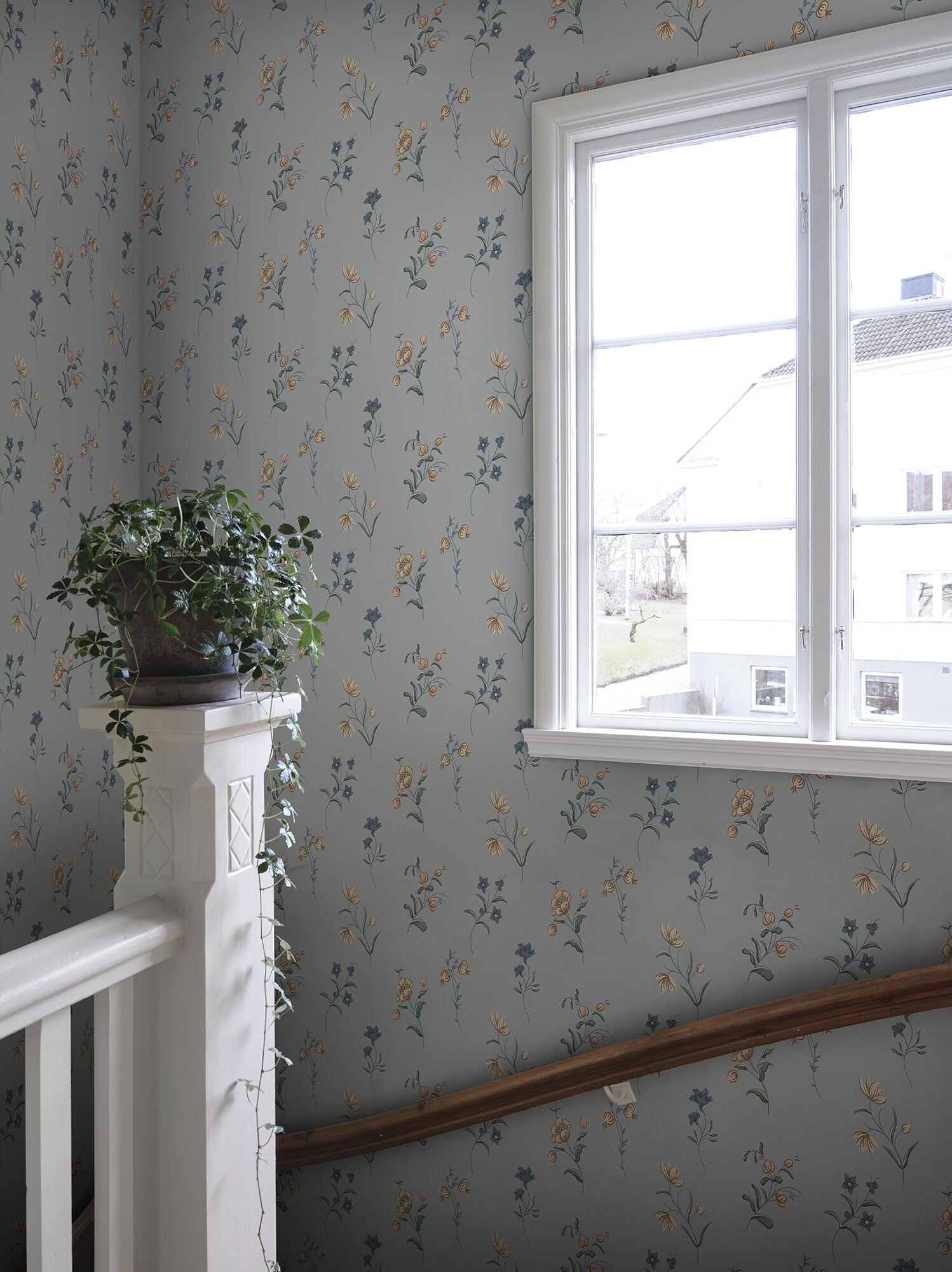 S10393 Misty Blue Hanna Tidlösa Wallpaper by Sandberg