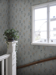 S10393 Misty Blue Hanna Tidlösa Wallpaper by Sandberg