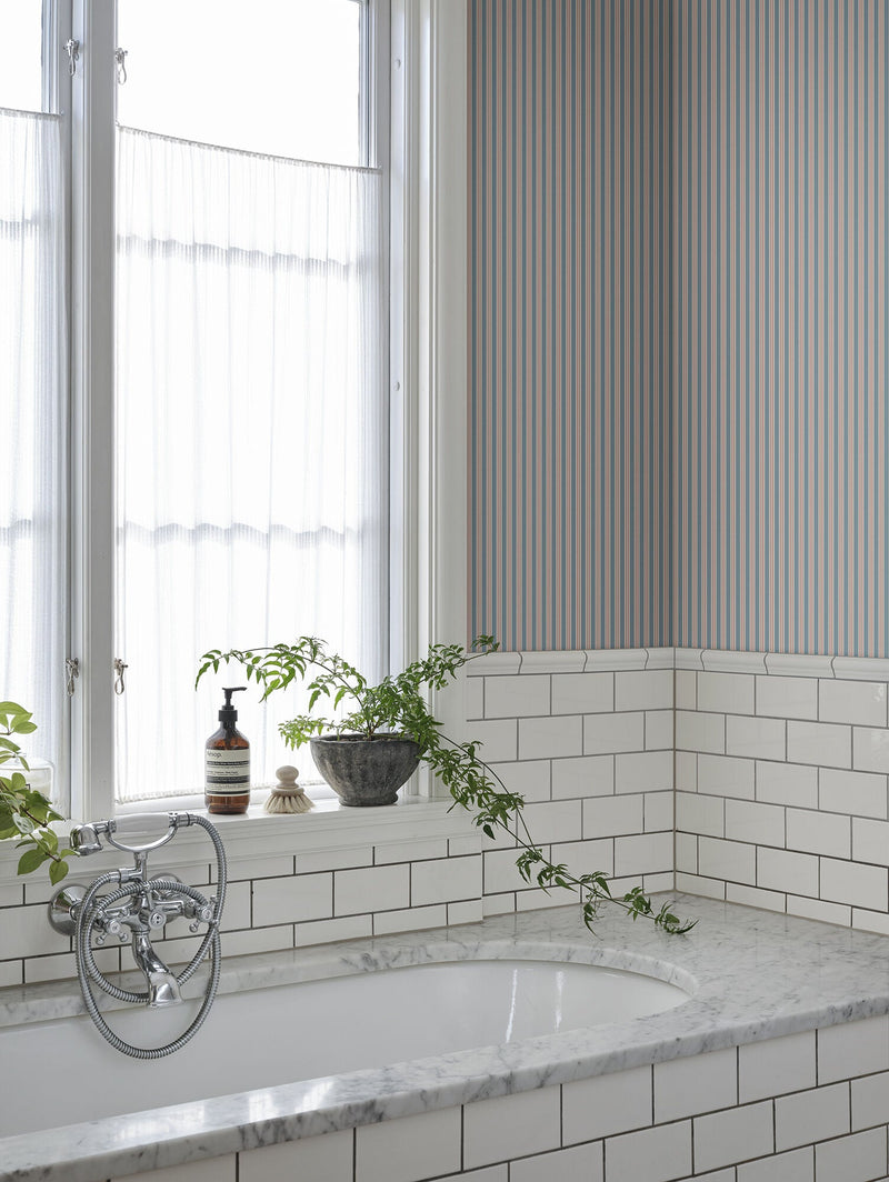 S10397 Sky Blue Linn Tidlösa Wallpaper by Sandberg