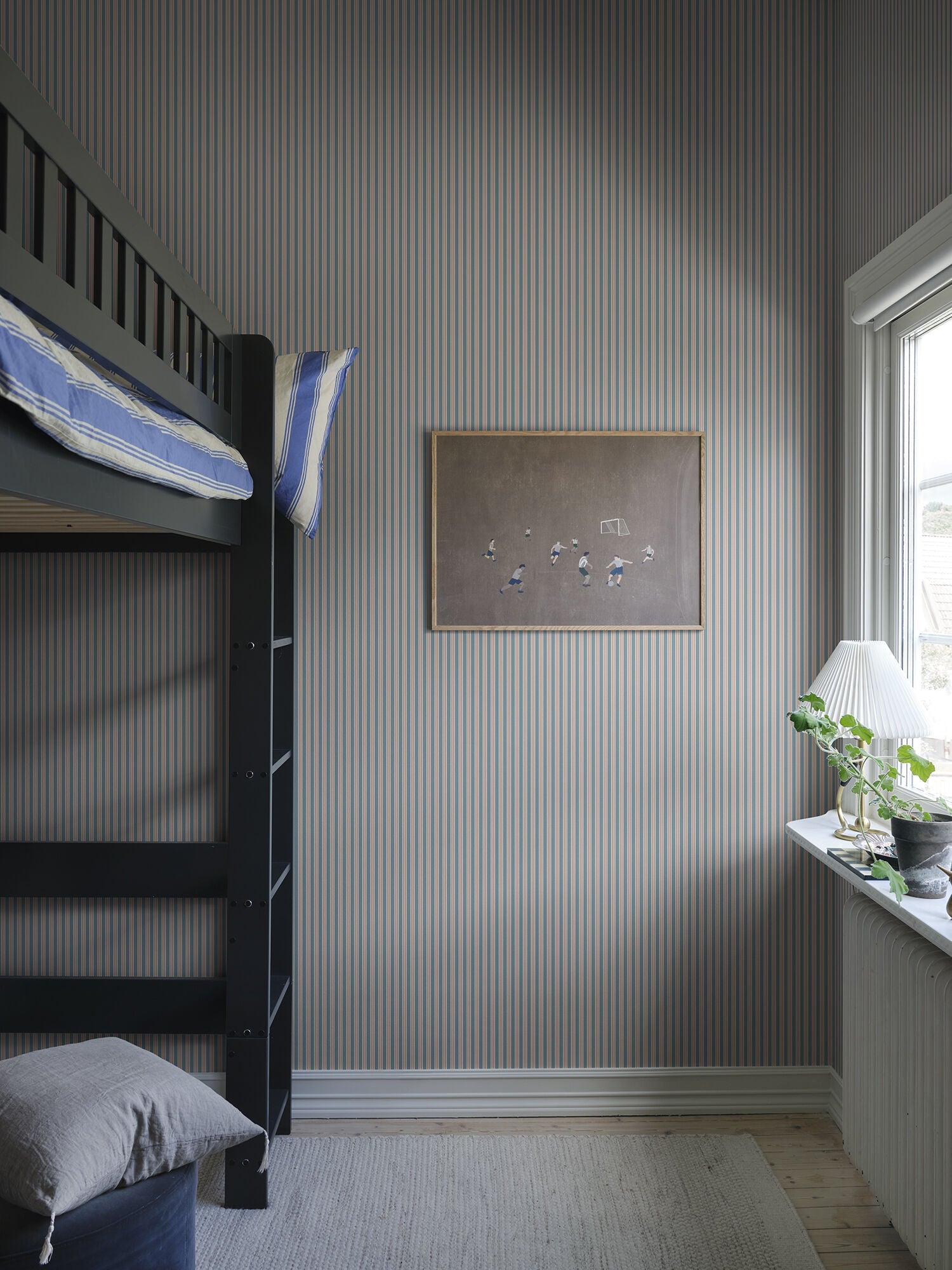 S10397 Sky Blue Linn Tidlösa Wallpaper by Sandberg