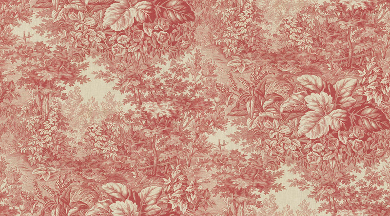 S10401 Red Forest Toile Tidlösa Mural by Sandberg