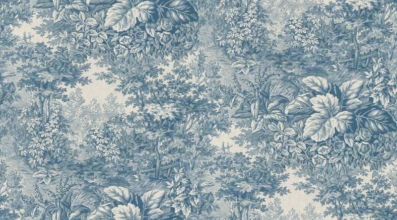 S10402 Blue Forest Toile Tidlösa Mural by Sandberg